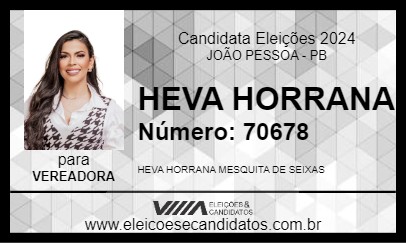 Candidato HEVA HORRANA 2024 - JOÃO PESSOA - Eleições