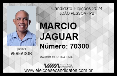 Candidato MARCIO JAGUAR 2024 - JOÃO PESSOA - Eleições