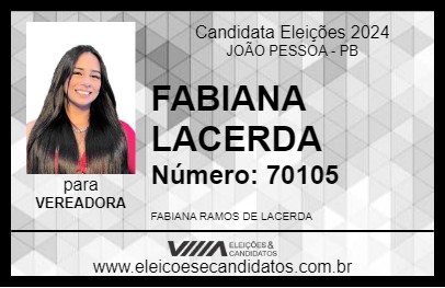 Candidato FABIANA LACERDA 2024 - JOÃO PESSOA - Eleições