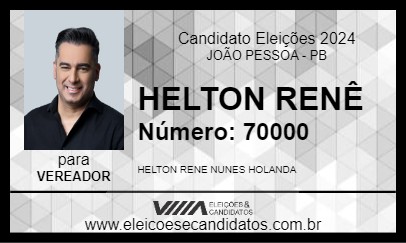 Candidato HELTON RENÊ 2024 - JOÃO PESSOA - Eleições