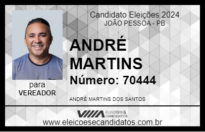 Candidato ANDRÉ MARTINS 2024 - JOÃO PESSOA - Eleições