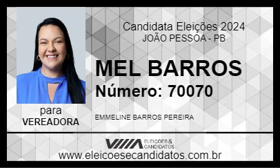 Candidato MEL BARROS 2024 - JOÃO PESSOA - Eleições