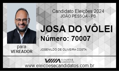 Candidato JOSA DO VÔLEI 2024 - JOÃO PESSOA - Eleições