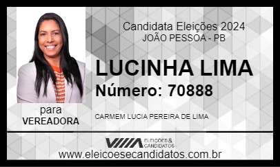 Candidato LUCINHA LIMA 2024 - JOÃO PESSOA - Eleições