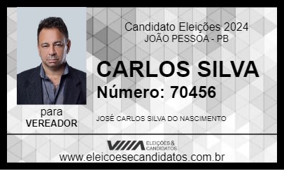 Candidato CARLOS SILVA 2024 - JOÃO PESSOA - Eleições