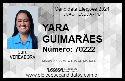 Candidato YARA GUIMARÃES 2024 - JOÃO PESSOA - Eleições