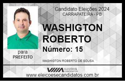 Candidato WASHIGTON ROBERTO 2024 - CARRAPATEIRA - Eleições