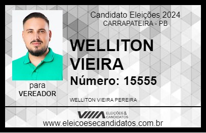 Candidato WELLITON VIEIRA 2024 - CARRAPATEIRA - Eleições