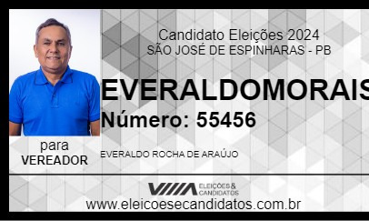 Candidato EVERALDO MORAIS 2024 - SÃO JOSÉ DE ESPINHARAS - Eleições