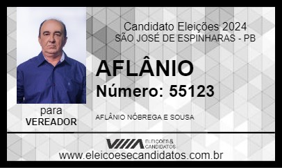 Candidato AFLÂNIO 2024 - SÃO JOSÉ DE ESPINHARAS - Eleições