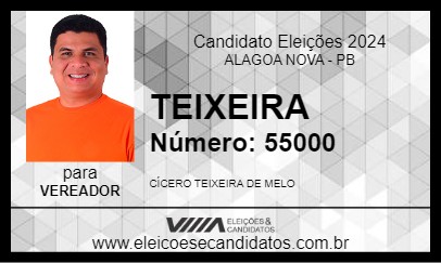 Candidato TEIXEIRA 2024 - ALAGOA NOVA - Eleições