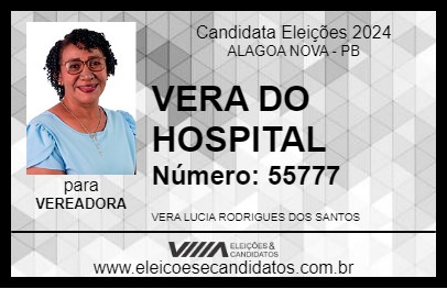 Candidato VERA DO HOSPITAL 2024 - ALAGOA NOVA - Eleições