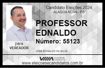 Candidato PROFESSOR EDNALDO 2024 - ALAGOA NOVA - Eleições