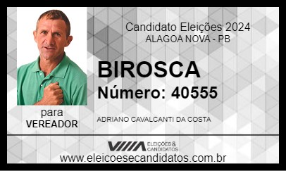 Candidato BIROSCA 2024 - ALAGOA NOVA - Eleições