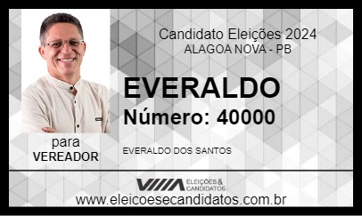 Candidato EVERALDO 2024 - ALAGOA NOVA - Eleições