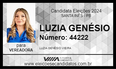 Candidato LUZIA GENÉSIO 2024 - SANTA INÊS - Eleições