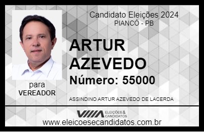 Candidato ARTUR AZEVEDO 2024 - PIANCÓ - Eleições