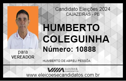 Candidato HUMBERTO COLEGUINHA 2024 - CAJAZEIRAS - Eleições