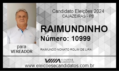 Candidato RAIMUNDINHO 2024 - CAJAZEIRAS - Eleições