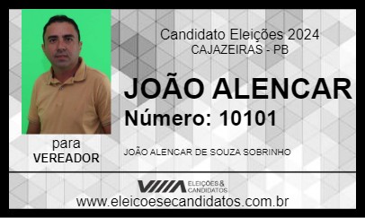 Candidato JOÃO ALENCAR 2024 - CAJAZEIRAS - Eleições