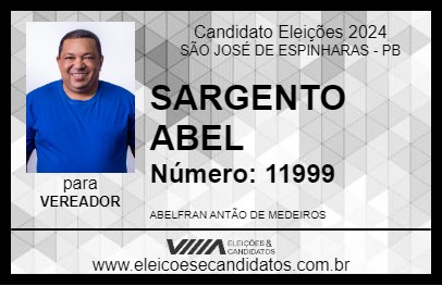 Candidato SARGENTO ABEL 2024 - SÃO JOSÉ DE ESPINHARAS - Eleições