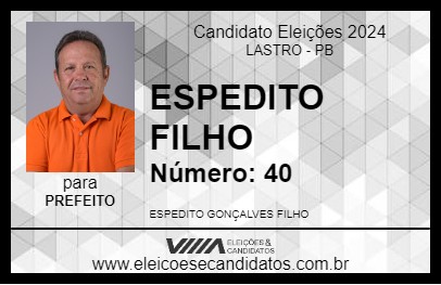 Candidato ESPEDITO FILHO 2024 - LASTRO - Eleições