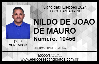 Candidato NILDO DE JOÃO DE MAURO 2024 - POÇO DANTAS - Eleições