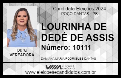 Candidato LOURINHA DE DEDÉ DE ASSIS 2024 - POÇO DANTAS - Eleições