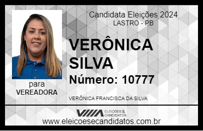 Candidato VERÔNICA SILVA 2024 - LASTRO - Eleições