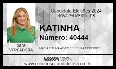 Candidato KATINHA 2024 - NOVA PALMEIRA - Eleições