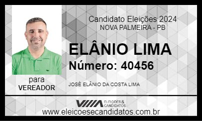 Candidato ELÂNIO LIMA 2024 - NOVA PALMEIRA - Eleições