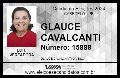 Candidato GLAUCE CAVALCANTI 2024 - CABEDELO - Eleições