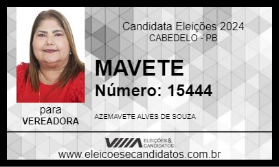 Candidato MAVETE 2024 - CABEDELO - Eleições