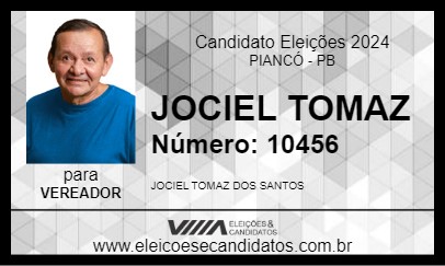 Candidato JOCIEL TOMAZ 2024 - PIANCÓ - Eleições