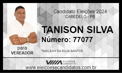 Candidato TANISON SILVA 2024 - CABEDELO - Eleições