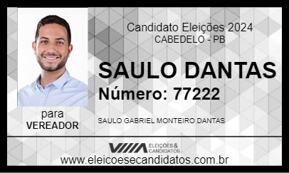 Candidato SAULO DANTAS 2024 - CABEDELO - Eleições