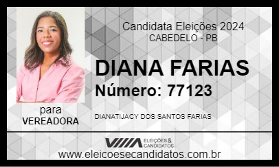 Candidato DIANA FARIAS 2024 - CABEDELO - Eleições