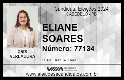 Candidato ELIANE SOARES 2024 - CABEDELO - Eleições