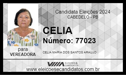 Candidato CELIA 2024 - CABEDELO - Eleições