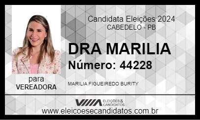 Candidato DRA MARILIA 2024 - CABEDELO - Eleições