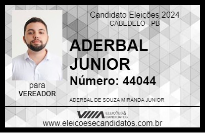 Candidato ADERBAL JUNIOR 2024 - CABEDELO - Eleições