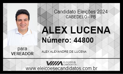 Candidato ALEX LUCENA 2024 - CABEDELO - Eleições