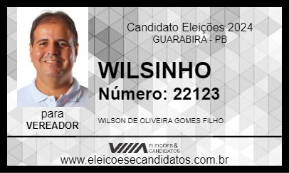 Candidato WILSINHO 2024 - GUARABIRA - Eleições