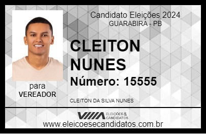 Candidato CLEITON NUNES 2024 - GUARABIRA - Eleições