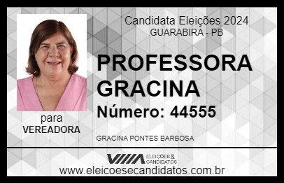 Candidato PROFESSORA GRACINA 2024 - GUARABIRA - Eleições