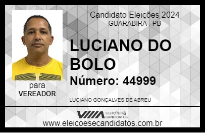 Candidato LUCIANO DO BOLO 2024 - GUARABIRA - Eleições