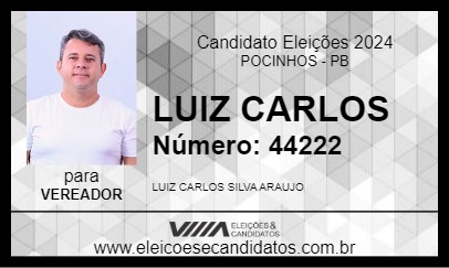 Candidato LUIZ CARLOS 2024 - POCINHOS - Eleições