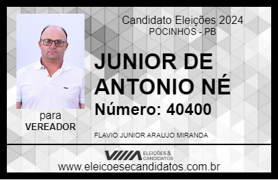 Candidato JUNIOR DE ANTONIO NÉ 2024 - POCINHOS - Eleições