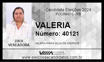 Candidato VALERIA 2024 - POCINHOS - Eleições