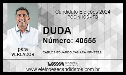 Candidato DUDA VEREADOR 2024 - POCINHOS - Eleições